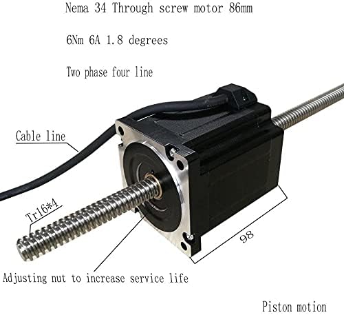 Geração de eletricidade da Davitu - 34 através do motor de passo parafuso Alto de 98 mm de 6nm de parafuso de parafuso 16 mm chumbo 4