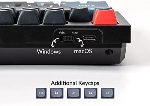 Teclado q6 teclado mecânico personalizado em tamanho real, com fio RGB de backlligh