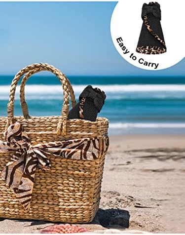 LA Carrie Brim Proteção UV Chapéus Sun para mulheres com acabamento de leopardo Roll Up Beach Visor Hat Upf 50+