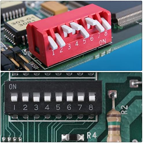 UXCELL 20 PCS Black Dip Switch 1-8 Posições 2,54mm Pitch para placas de pão de circuito PCB