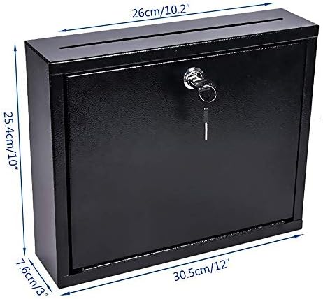 Caixa de sugestão Kyodoled com montagem na parede de trava, caixa de correio, cartões de caixa de chave, caixa de bloqueio segura, cédula,