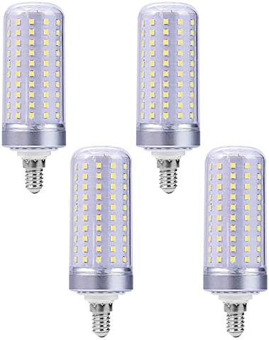 E14 25W LUZ LED LUZ E14 CANDELABRA LUZ DE 200W HALOGEN Equivalente 130pcs 2835SMD CHIPS LED para luz decorativa e lustre, não adquirível, 4000k Branco neutro, AC85-265V, pacote de 4