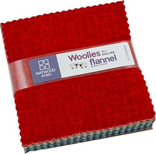 Bonnie Sullivan Woolies Flannel Colors vol. 2 Pacote de charme 42 quadrados de 5 polegadas Maywood Studio