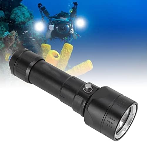 Lanterna à prova d'água Topincn para mergulho 5000lm P50 4 Lâmpadas de lâmpada 3 Modos de luz Ipx8 Luz de mergulho