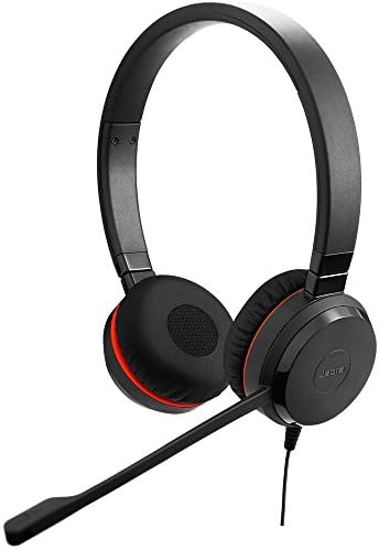 Jabra Evolve 30 ii fone de ouvido com fio, mono, otimizado para UC-fone de ouvido telefônico com som superior para chamadas e música-conexão de jack/USB de 3,5 mm-fone de ouvido Pro com conforto durante todo o dia