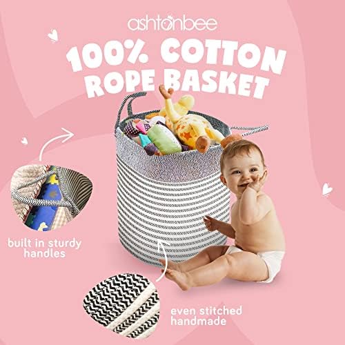Cesta de lavanderia de bebês - 14 x 18 Recém -nascidos - Ideal para roupas, cobertor, brinquedos e organização de quarto