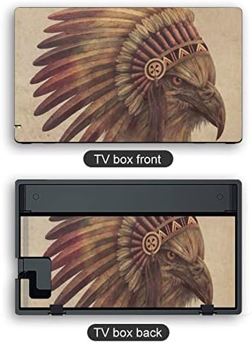 US Indian Bald Eagle Stickers Protetive Film Sticker personalizado adesivo completo compatível com Nintendo Switch