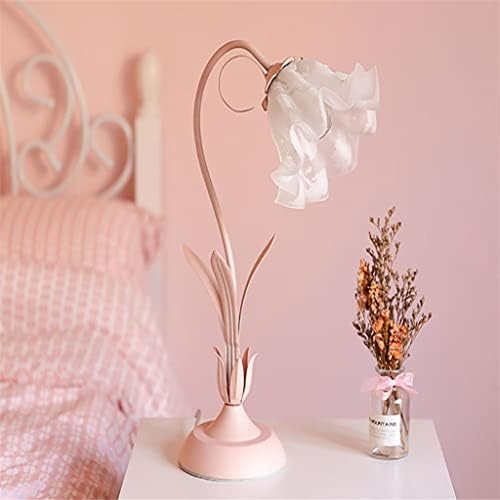 Ganfanren estilo romântico lâmpada de cabeceira de cabeceira quarto menina coração rede criativa flor vermelha princesa quartel