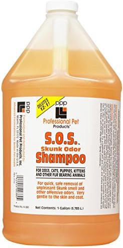 PPP S.O.S. Skunk Odor pequeno shampoo de estimação, 1 galão