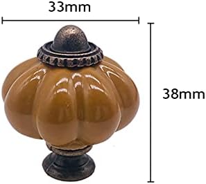 ANTHEP 8 peças de cerâmica amarela terrena S 34 mm de diâmetro Jardim abóbora para a cabine de guarda -roupa de guarda
