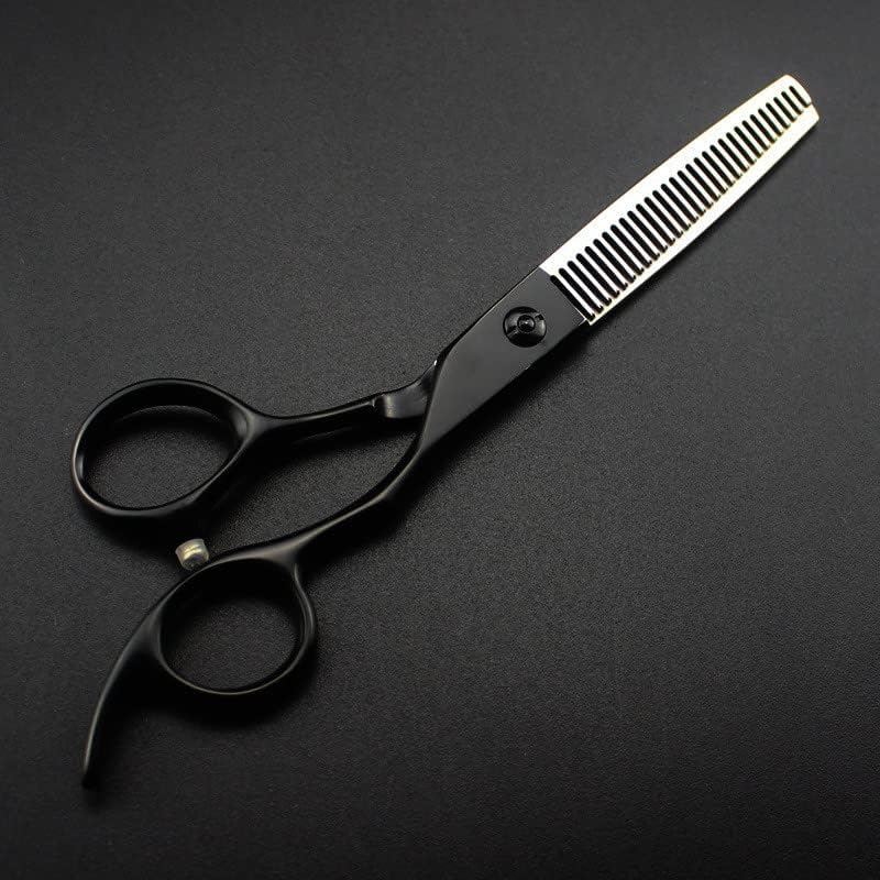 Tesoura de corte de cabelo, 6 polegadas Profissional JP 440c Aço de tesoura preta Tesoura de corte de tesoura de