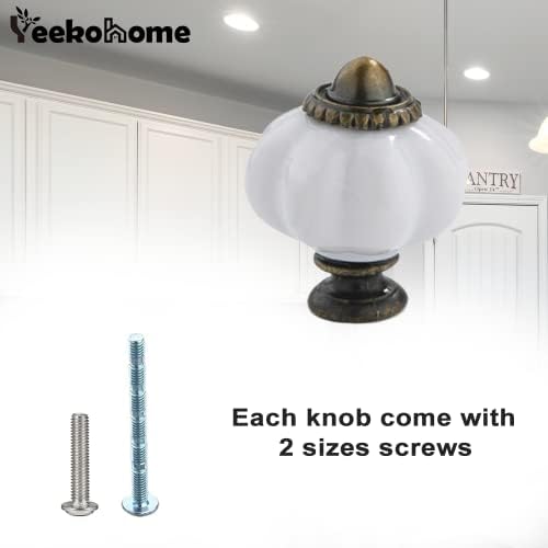 Yeekohome 10 botões de abóbora, maçanetas da porta do armário de acrílico, puxadores de puxadores para portas gavetas armário
