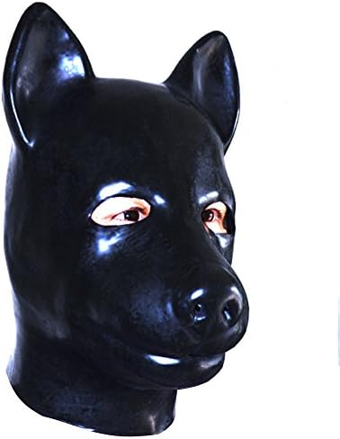 Máscara de látex capuz de cabeça cheia 3d pesado molde de látex cão máscara de festa de festa