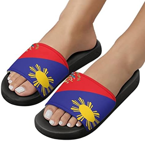 Filipinas México Bandeira Flippers para Mulheres/Homem de Pvc Sandálias Flat sem escorregadores e chinelos para a praia ao ar livre