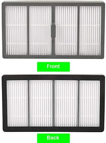 8 filtros de alta eficiência 8 escovas de canto- acessórios de pó de pó de pó de reabastecimento Substituição HEPA Filtro