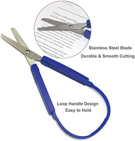 6 peças Loop tesoura Diy Scissors Scissors Easy-Open Squeeze Have Scissors para adolescentes adultos idosos