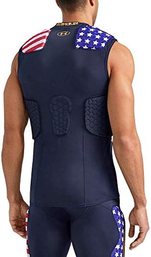 Under Armour Gameday Pro 5-Pad Football Compression Top, Top acolchoado de futebol, tamanhos de jovens e adultos