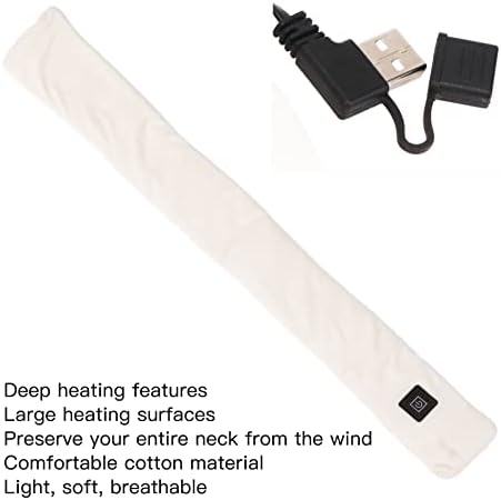 Lenço aquecido elétrico de yosoo, 3 configurações de temperatura Ponto de aquecimento macio de pescoço USB Ponto de pescoço elétrico mais quente lenço recarregável