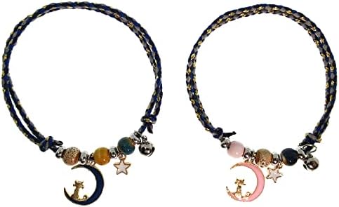 Bracelets de combinação de Maripabon para casais 2pcs Moon Star Universo Minchas cerâmicas Pulseira de Relacionamento Braça