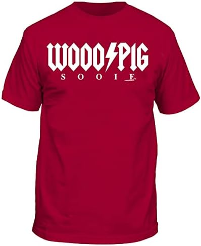 Arkansas Hogs Cardinal masculino Wooo Sooie Pelt Bolt Short Manga Camiseta