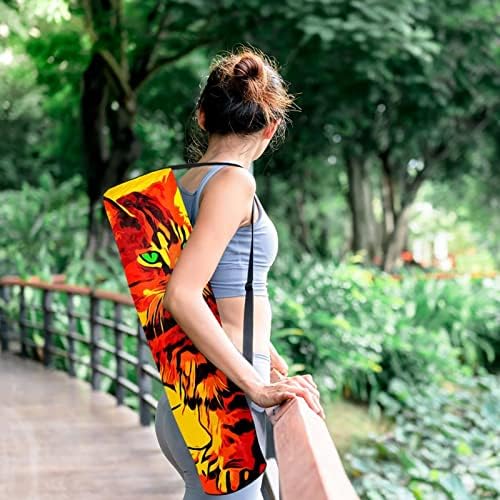 Saco de transportador de tapete de ioga de gato colorido com alça de ombro de ioga bolsa de ginástica bolsa de praia