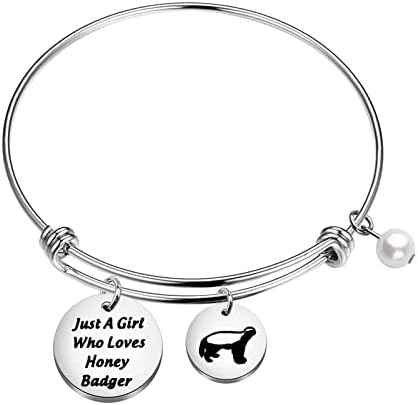 Tiimg Honey Badger Bracelet Gift Gift apenas uma garota que ama Honey Badger Bracelet Honey Badger Lovers Gift