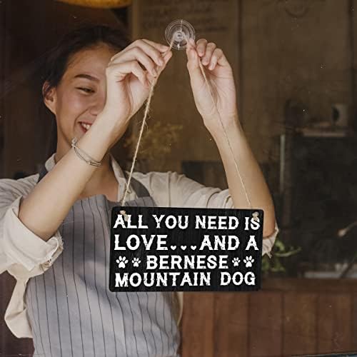 Bernese Mountain Dog Mom Sign Gift Farmhouse tudo o que você precisa é de amor e um cachorro da montanha de Bernese,