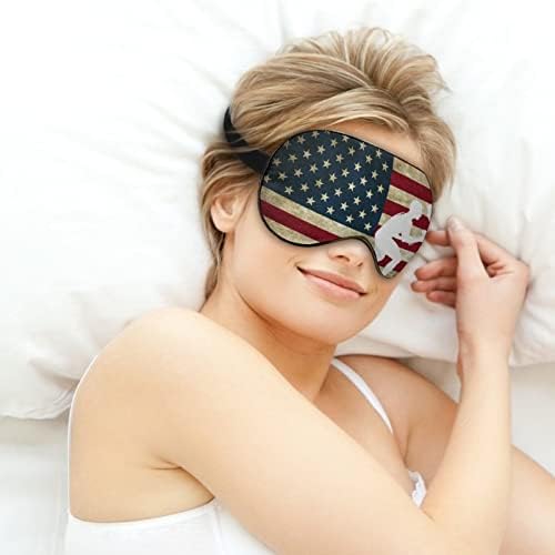 Wrestling American U.S. Sleeping Máscara com tira ajustável Tampa de olho macio para venda para viagem Relax Relax Nap Nap