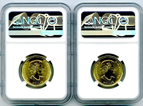 2021 CA Canadá $ 1 Klondike Gold Rush Loonie Loon libera primeiro dois conjuntos de moedas Cert NGC $ 1 NGC MS67