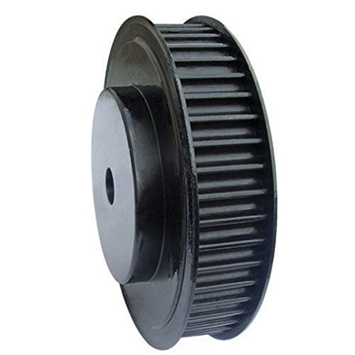 Ametric 14m34x85 Aço Htd Polia de tempo com flange, arremesso de 14 mm, 34 dentes, para cinto de 85 mm de largura, 24 mm +/-