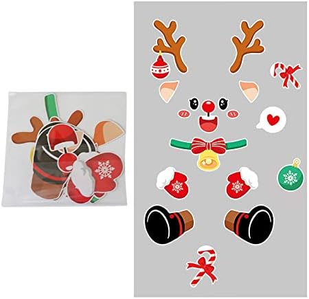 Decorações de Natal Adesivos de refrigerador de desenho animado Gretums de refrigerador de neve de natal adesivos fofos adesivos