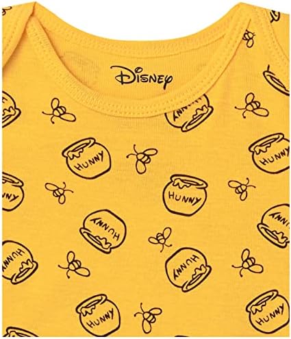 Essentials Disney | Marvel | Star Wars Unissex Babies Sleeve Bodysuits, pacote de 6