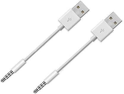 Substituição de cabo de data USB amigável para iPod Shuffle carregador Cabo, conector/plugue/plugue de 3,5 mm para o carregador de energia USB Cabo de transferência de dados para ipod shuffle 3rd 4th 5th/6/7 gen mp3