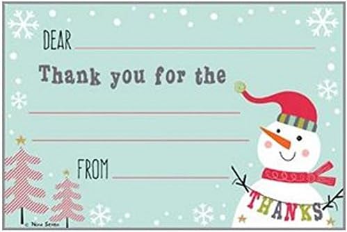 Agradeço de Snowman - Crianças de agradecimento de cartões postais