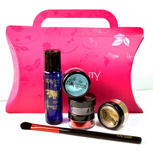 Pacote 6 itens: Itay Mineral Cosmetics Glitter Halloween Kit: Flair-Red 4 Cosmetics Glitter +1x Itay Sparkle Bill