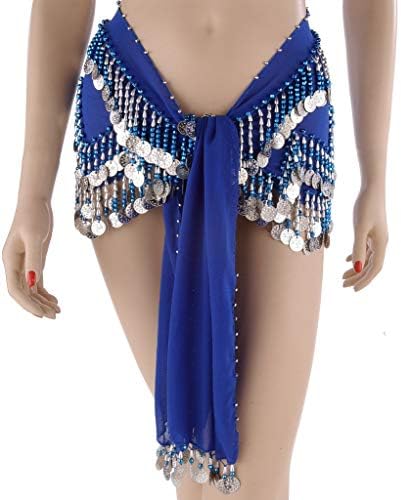 Belly Dance CHIFFON COLORIDO BEAD & COIN HIP SNACH | Dunas de dinamite