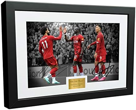 Kitbags & Lockers 'The Fab Three' - Mohamed Mo Salah Sadio Mane Roberto Firmino 12x8 A4 Assinado Liverpool FC - Foto fotográfica