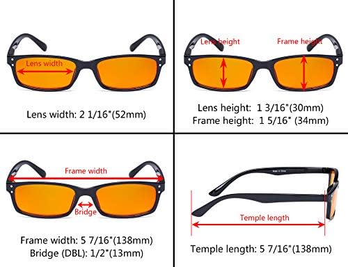 Óculos de filtro de luz azul Cessblu com lente laranja de lentes coloridas óculos de leitura de computador para homens mulheres