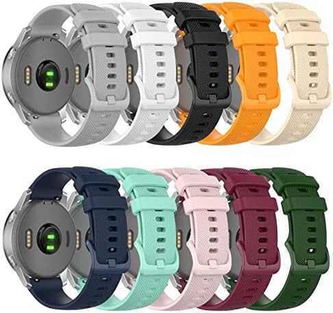 HKTS 20mm pulseira de pulseira de pulseira para ticwatch e para Garmin Venu para o Forerunner 645 Silicone Smartwatch WatchBand