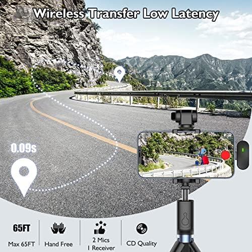 2 Microfone Lavalier sem fio para iPhone iPad - LAV MICS LAPEL para gravação de vídeo com caixa de bateria