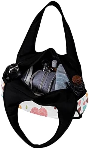 Corações de flores moldam viagens Duffel Bag Sports Sport Gym Bag Weekend Overnight Tote Bag for Mulher Men