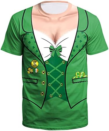 Camisas masculinas do dia de St Patricks, St.Patrick's Print Camisetas de manga curta para homens e mulheres camisas