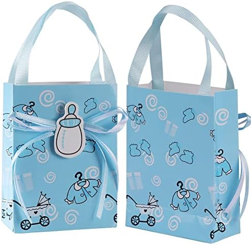 Junsi 24pcs Small Bolds Sacos Favorias Favorias de Papel Sacos de Goodie Para Decorações de Suprimentos de Aniversário de chá de bebê