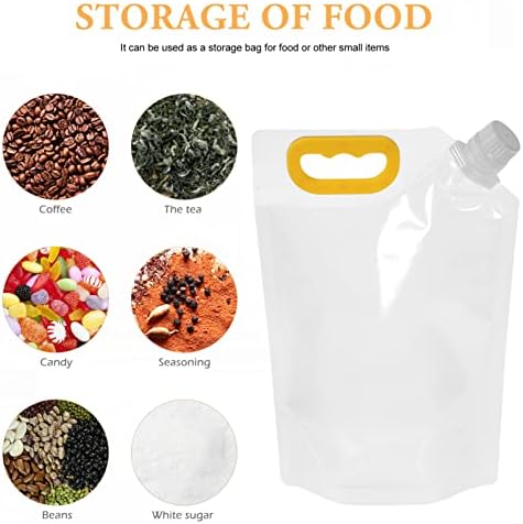 Bolsa de armazenamento de grãos transparentes com 10pcs, bolsas de armazenamento de alimentos herméticas, sacos de sucção