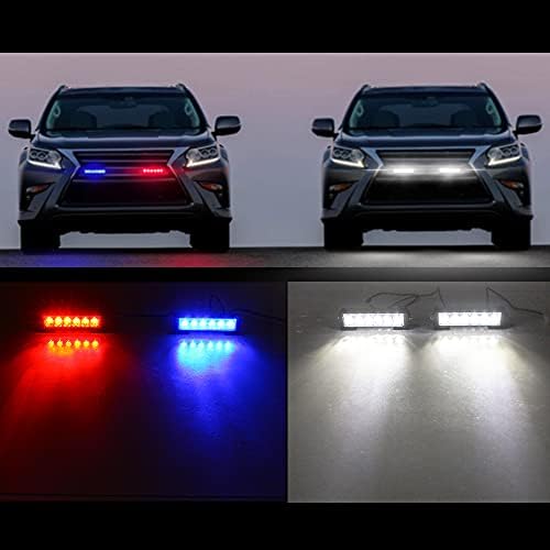 STDYSUN LED STROBE LUZES DE EMERGÊNCIA BAR 2PCS RED AZUL MUDANÇA BRANCA DUPLO COLOR AVISO POLÍCIA LUZES DE GRANDES DE BARRAÇÃO