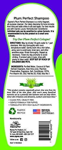 Espree Plum Shampoo perfeito para cães | Aprimorado com aloe vera natural e orgânico | 20 onças