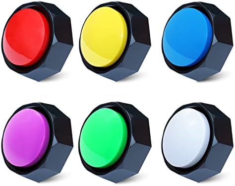 Botões graváveis, botões de treinamento e comunicação de cães, conjunto de 6 campainhas de cores variadas, gravação