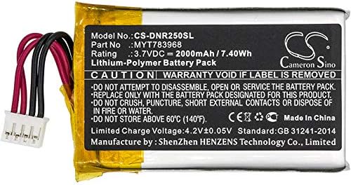 Cameron Sino New 2000mAh Substituição Bateria para Delorme AG-008727-201, incrh20, INRCH25, INRECH EXPLORER, INRECH SE, Q639603N, T7V1315
