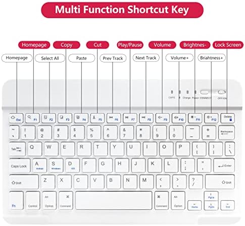Caixa do teclado para iPad 10.2 9/8th/7th gene, teclado magnético sem fio iPad 9th/8th, iPad Air 3rd Gen Stand Tablet Case com porta-lápis embutido （Red)