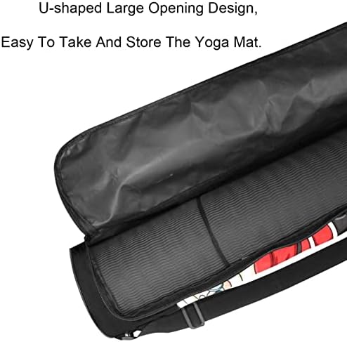 Christmas Saket Socket Gift Yoga Mat Bags Full-Zip Yoga Carry Bag for Mulher Men, Exercício de ioga transportadora de tapa com cinta ajustável